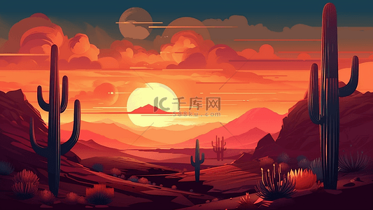 沙漠太阳背景