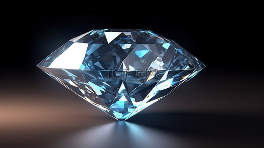 菱形蓝色背景背景图片_3d 渲染钻石概念