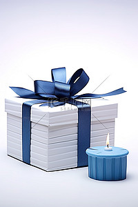 生日对折贺卡背景图片_一张带有礼物的方形生日贺卡