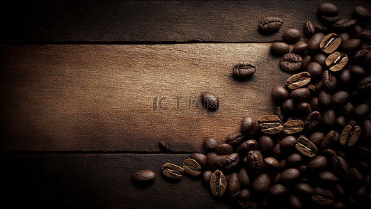 咖啡豆木板咖啡背景