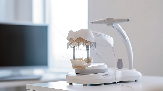 医疗健康背景背景图片_用于牙医办公室牙科手术的 3D 扫描仪