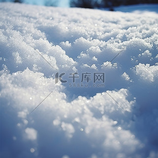 雪 雪地的特写视图