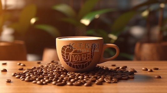 海背景图片_排版报价与咖啡豆对 Java 的热爱，令人惊叹的 3D