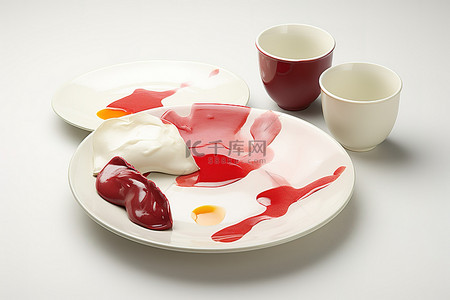 茶背景图片_红色和白色的菜肴