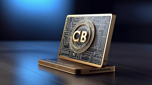 平板电脑上 CBDC中央银行数字货币的 3D 渲染代表未来商业概念