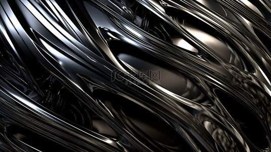 黑石质感背景图片_以 3d 呈现的金属抽象背景
