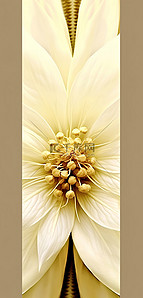 金色的花背景图片_白色和金色的花