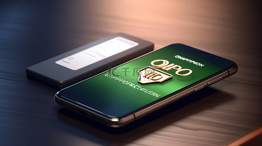 服务背景图片_显示 otp 短信警报和身份证信息以进行在线服务注册的智能手机的 3D 渲染