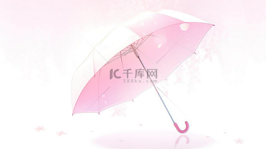 在 3d 中呈现的孤立的粉红色雨伞概念