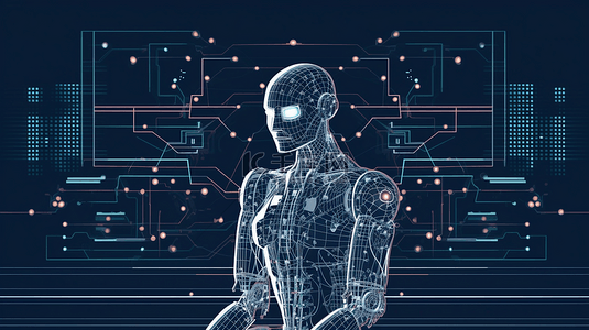 机器人插画智能机器人
