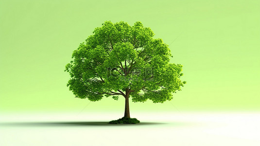 郁郁葱葱的绿树的 3d 渲染