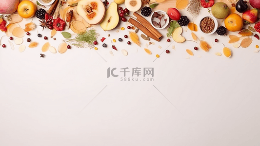 水果创意造型背景图片_食物美食边框