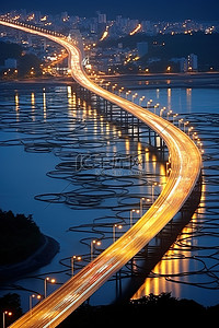 深圳跨海大桥背景图片_跨海大桥上的交通