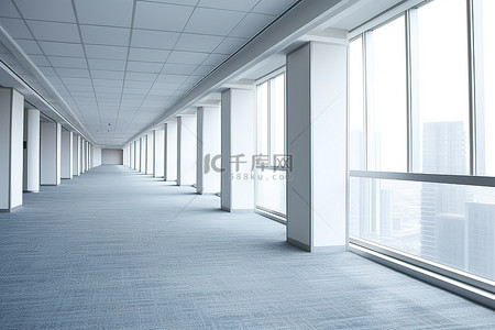 灰色柱子背景图片_灰色地毯商业走廊