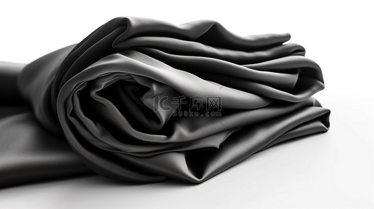 带有复制空间的白色背景黑色星期五服装设计的 3D 渲染