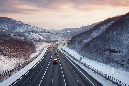 韩国莫斯科雪山高速公路