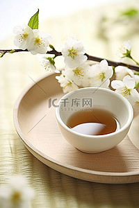 花茶背景图片_白花茶