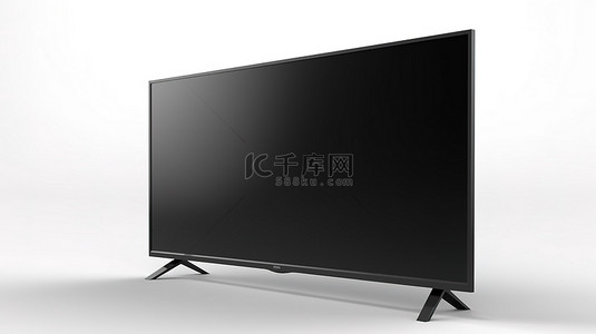 端午节视屏背景图片_白色背景上单独站立的 LED 电视的 3D 模型