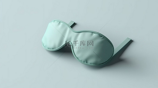 睡眠背景图片_3D 渲染眼罩模型，具有独立产品