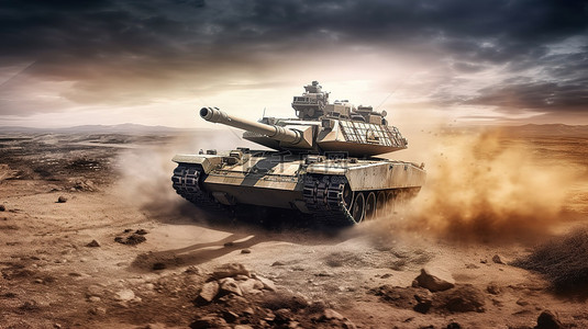 战斗就绪 用辛烷渲染的逼真 3D 坦克，带来身临其境的战斗体验