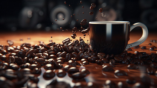 美式背景图片_咖啡美式饮品材料