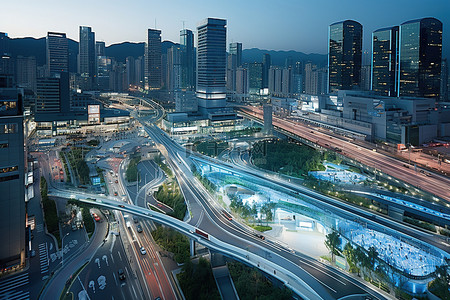 城市科技背景图片_高科技城市基础设施和 NRA 对 NRA 首尔的愿景