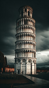 意大利地标背景图片_比萨斜塔地标建筑风景背景