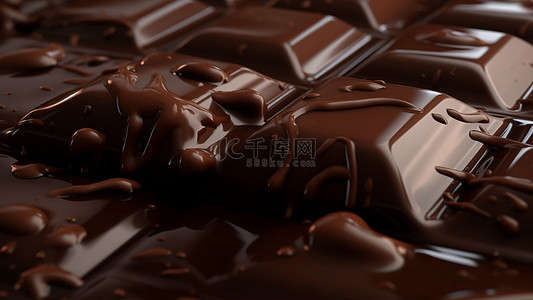 蓝色魔方背景图片_巧克力糖类食品
