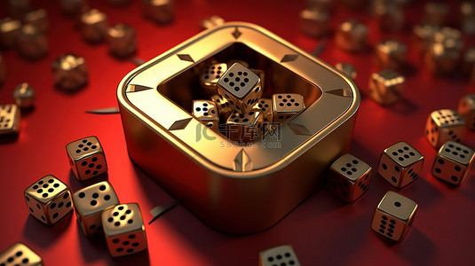 失败的赌博尝试的 3d 渲染被困游戏骰子作为诱饵