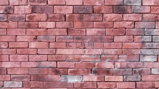 粉红色砖墙背景图片_3d 创建的古色古香的粉红色砖墙的无缝纹理