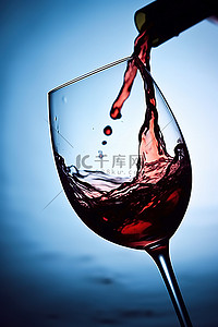 红酒背景图片_红酒被倒入玻璃杯中