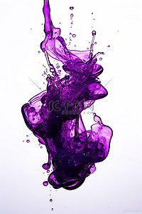 液态水中的紫色液体滴