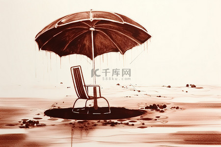 旅行背景图片_透支的雨伞画