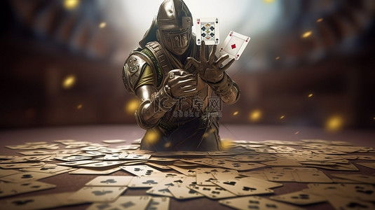 游戏元素背景图片_黑桃套装赌场筹码在玩 3D 渲染插图
