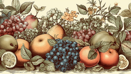 水果插图背景