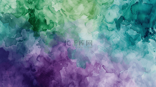 绿紫色渐变艺术感水墨纹理背景8