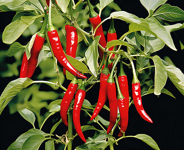红辣椒背景图片_一种长有红辣椒的植物