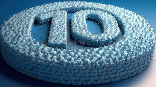 100生日背景图片_一个巨大的 3d 蓝色生日蛋糕，数字 100 醒目地展示