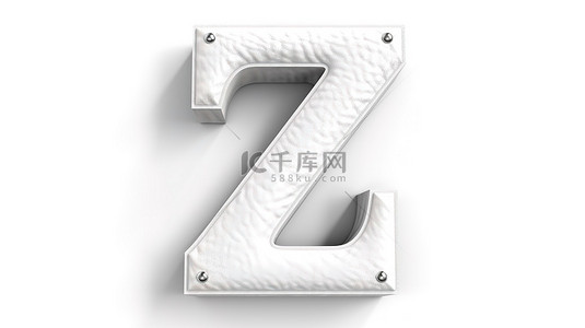 肌理背景图片_3d 中具有大写字母 z 的白色背景