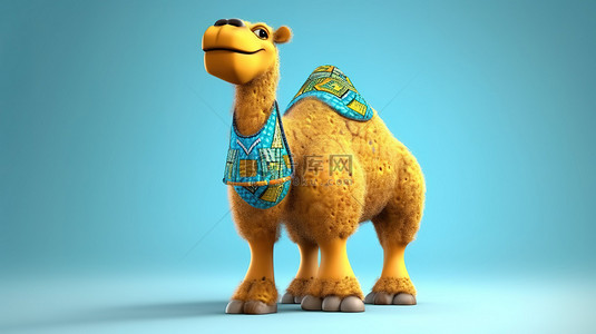 异想天开的 3d 骆驼插图