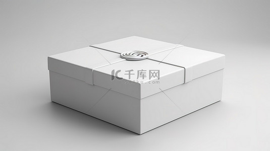 高级白盒令人惊叹的 3D 渲染插图