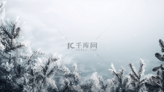 大雪背景图片_冬天景色插图边框