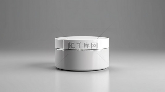 化妆品霜背景图片_独立化妆品霜罐的 3D 渲染样机设计