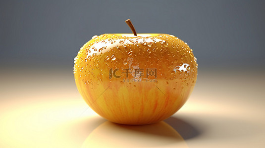 吃东西背景图片_美味苹果的 3D 建模
