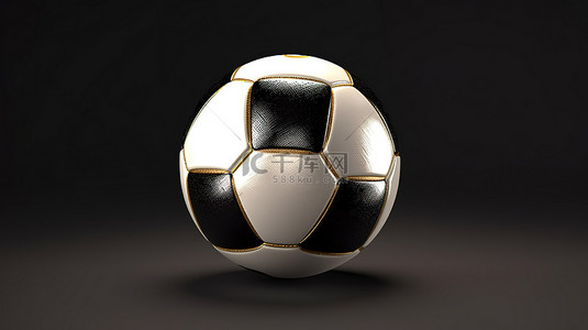 踢足球标志背景图片_传统足球的 3d 渲染