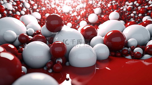 平面设计公司背景图片_具有艺术天赋的当代 3D 渲染人工智能科技公司的未来主义背景，在红色布局上具有白色浮动气泡