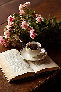 书和一杯咖啡