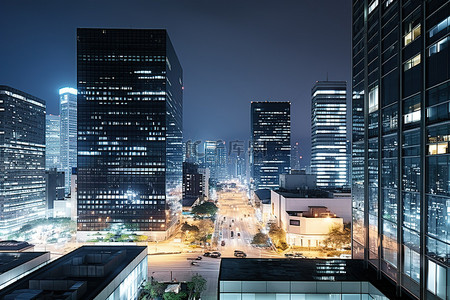 首尔市夜间天际线