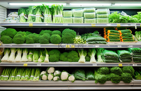 超市背景图片_超市里的蔬菜
