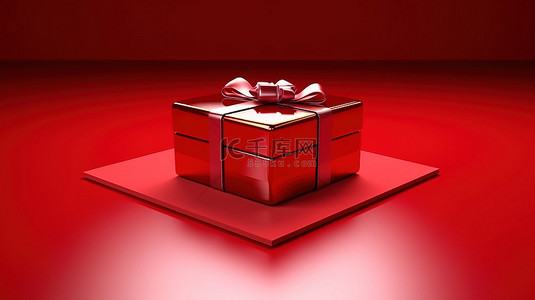 海尔背景图片_用于促销用途的未填充圣诞礼物盒的充满活力的 3D 渲染